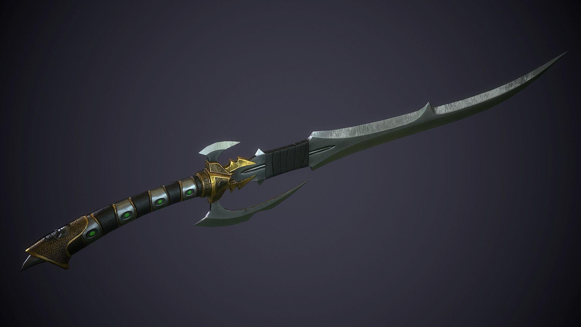 Ritual Sword - game ready model Low-poly 3D model_1
