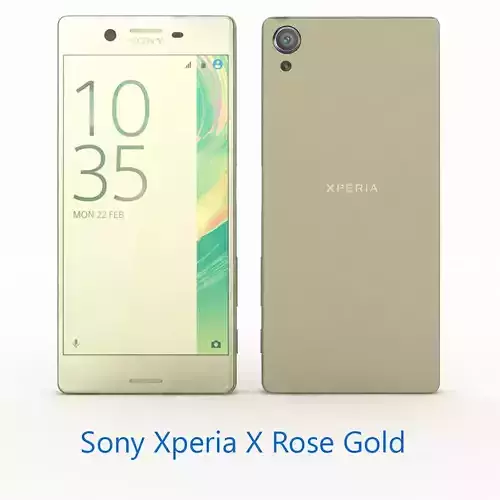 Sony Xperia X Rose Gold 3D model