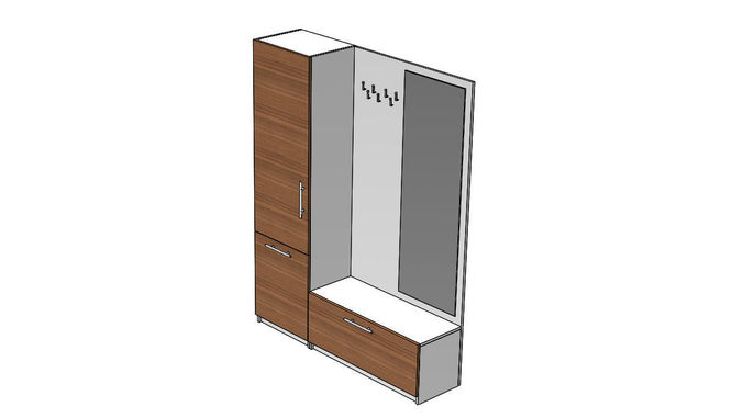 Shoes cabinet Low poly 3D VR AR 3D model Low-poly 3D model