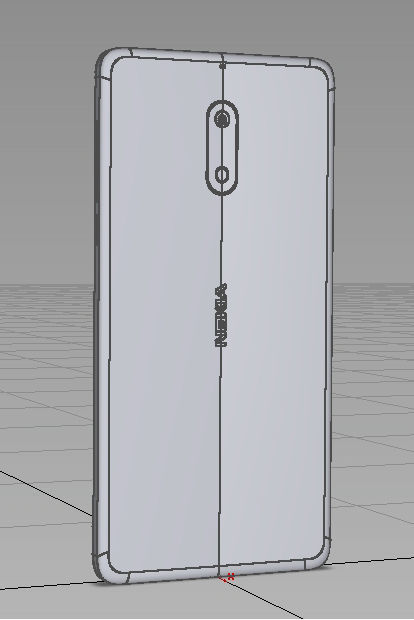 Nokia 6 gold smartphone 3D model_6