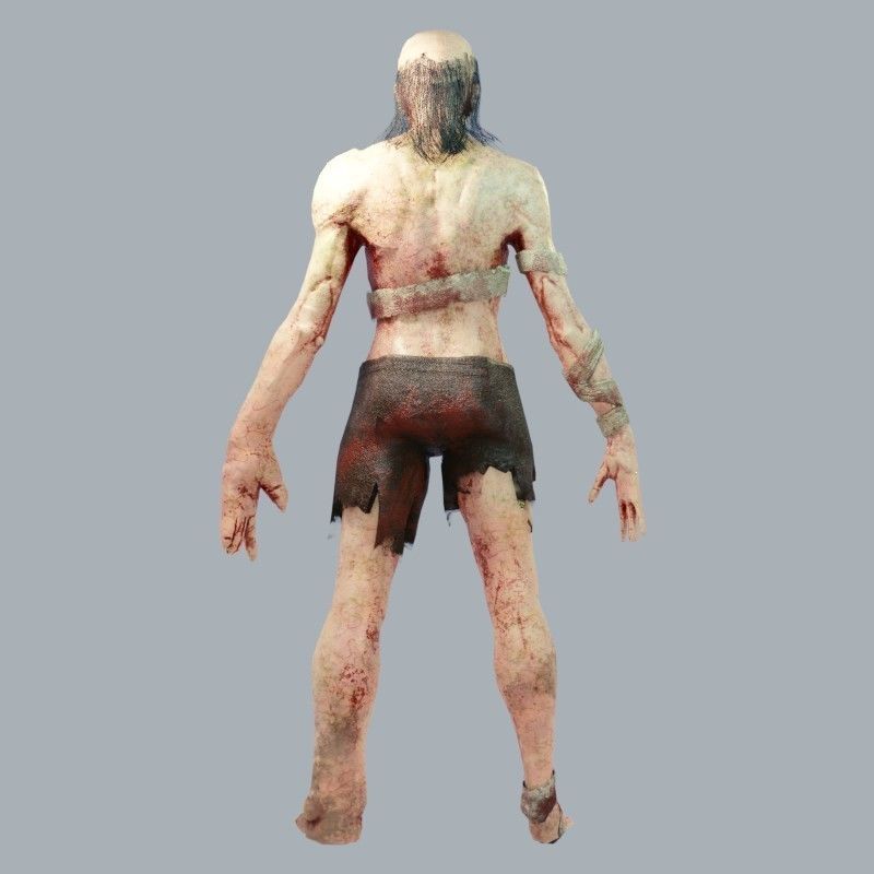 Zombie Abomination Low-poly 3D model_5
