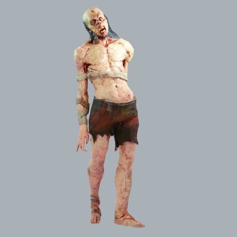 Zombie Abomination Low-poly 3D model_1