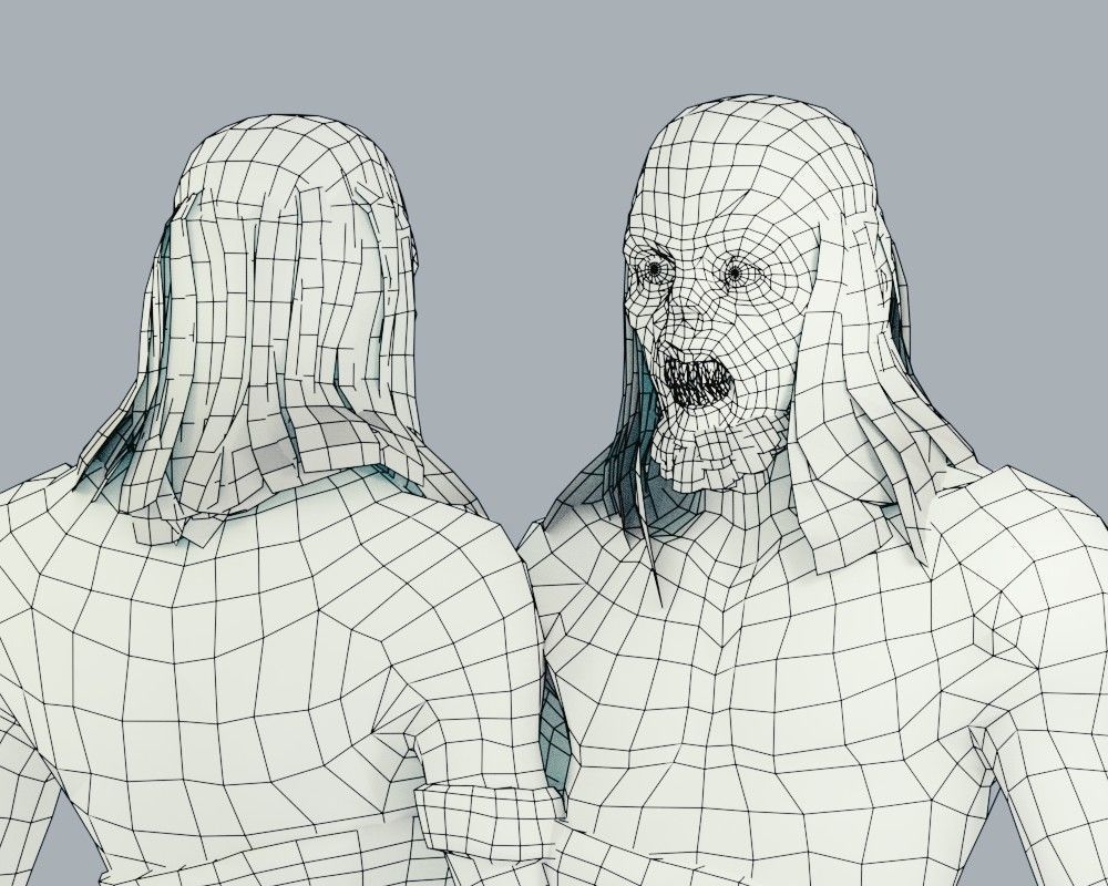 Zombie Abomination Low-poly 3D model_9