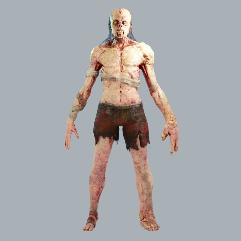 Zombie Abomination Low-poly 3D model_2