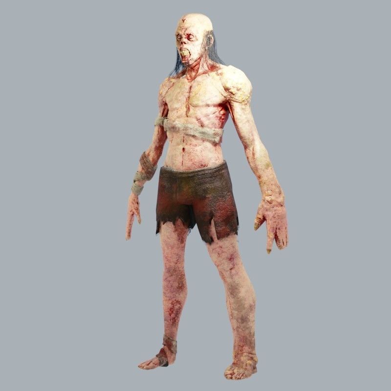 Zombie Abomination Low-poly 3D model_3
