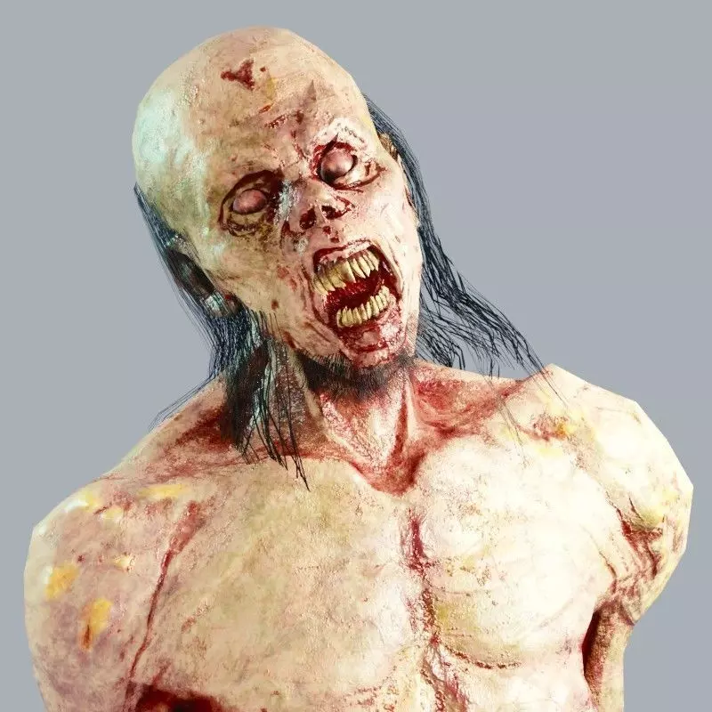 Zombie Abomination Low-poly 3D model_0