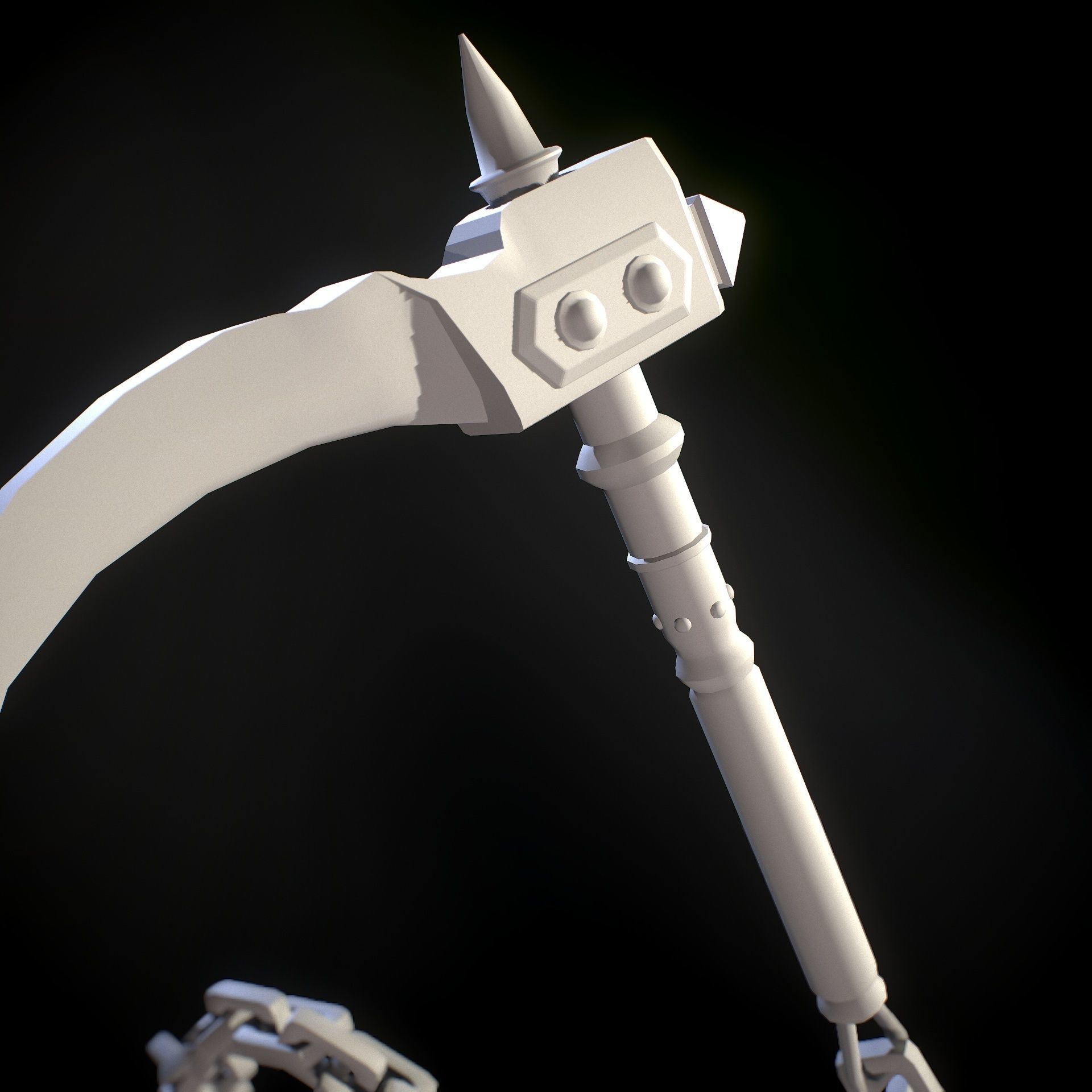 HIE Game Ready Kusarigama Low-poly 3D model_4