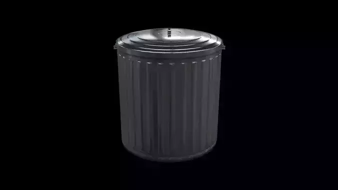 Metal Trash Can