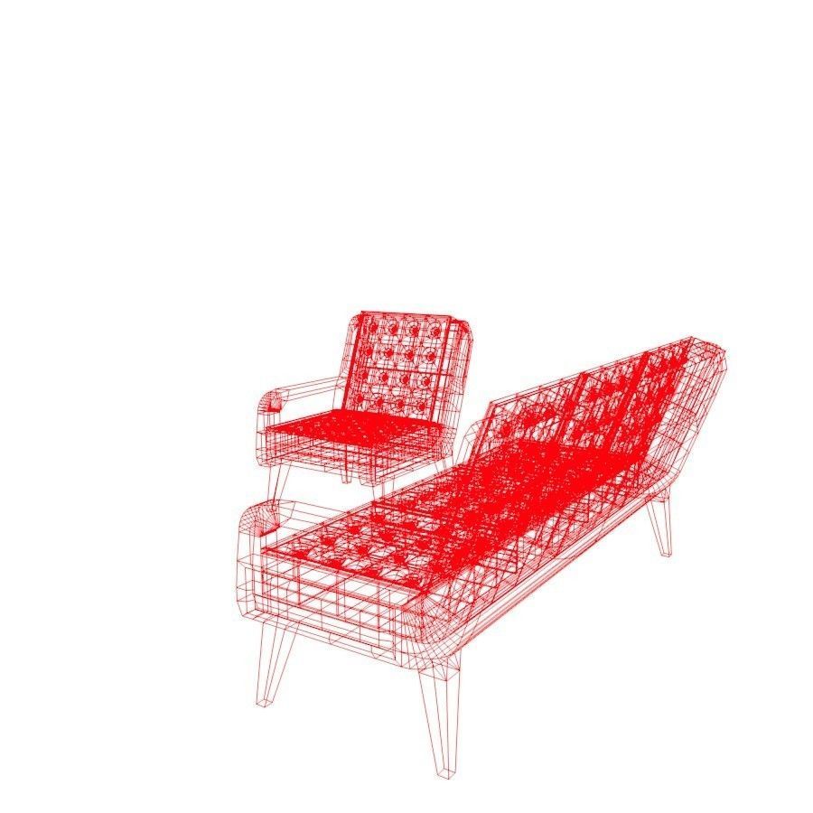 Armchair and coach 3D model_10