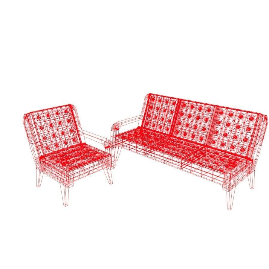 Armchair and coach 3D model_12