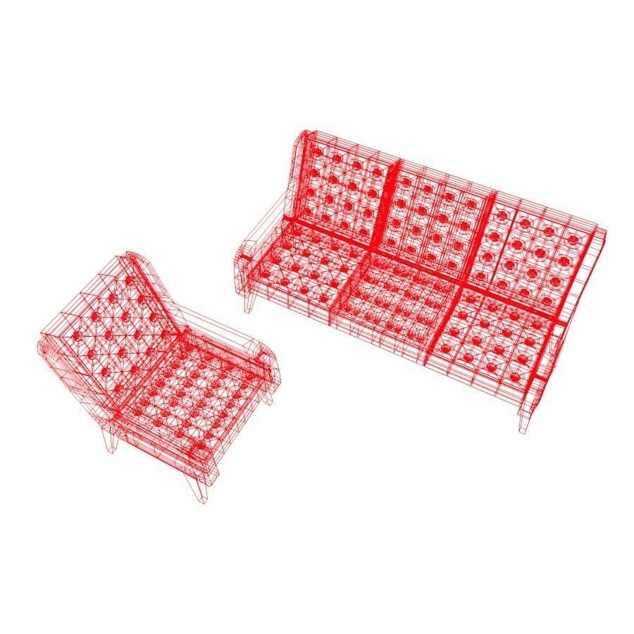 Armchair and coach 3D model_13