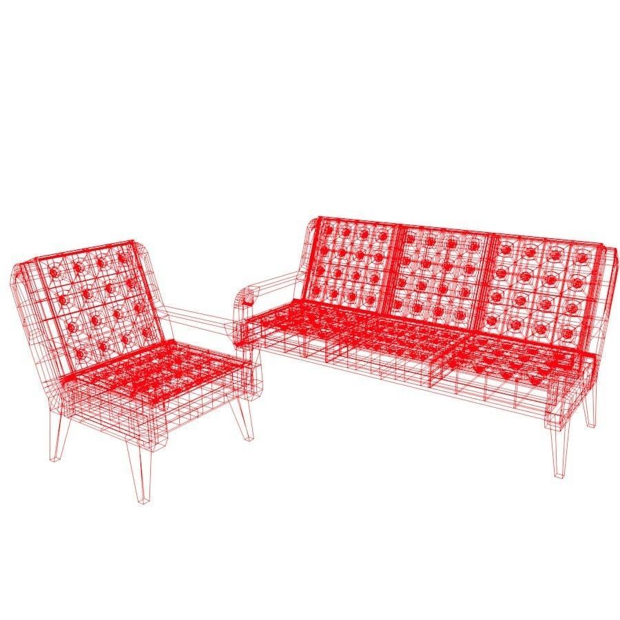 Armchair and coach 3D model_15