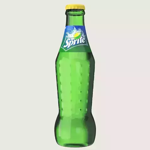 Sprite Drink Glass Bottle Low-poly 3D model