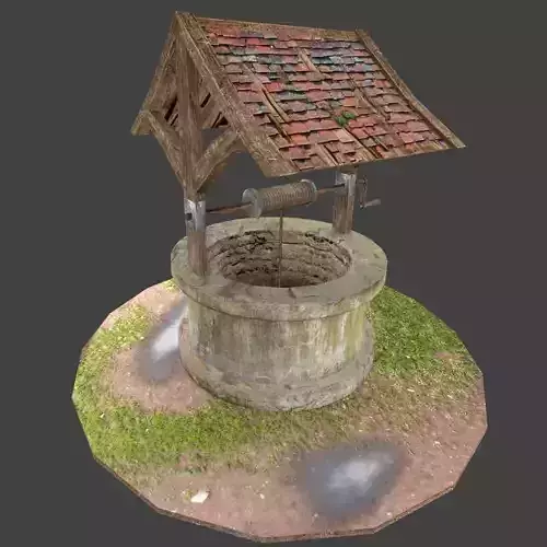 Old Well Low Polygon Free low-poly 3D model
