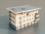 house apartment building Low-poly 3D model