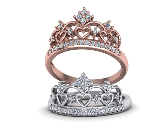 Crown ring 3d print model 0227  3D print model