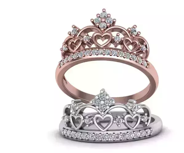 Crown ring 3d print model 0227  3D print model
