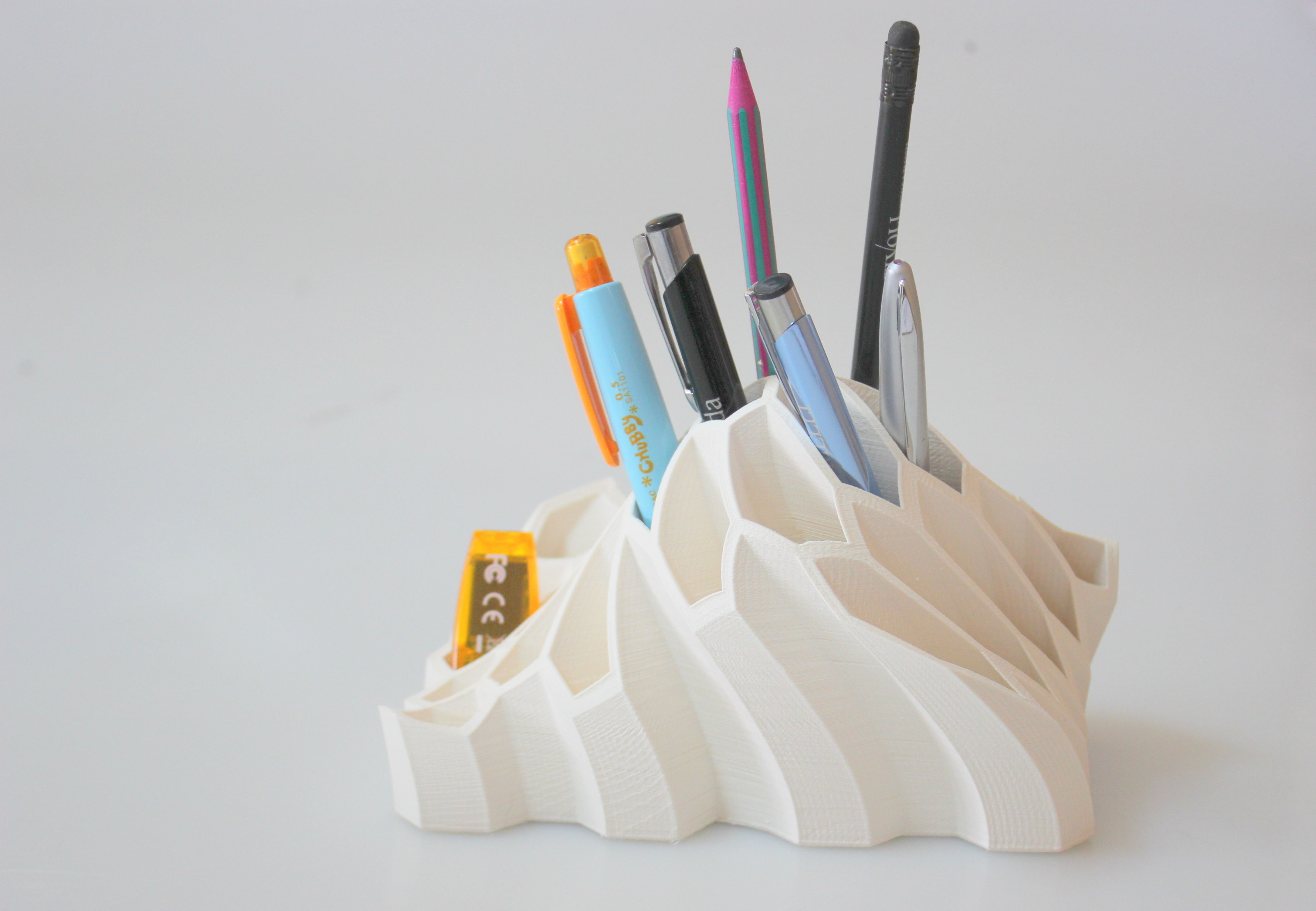 Pen or  pencil holder Free 3D print model_2