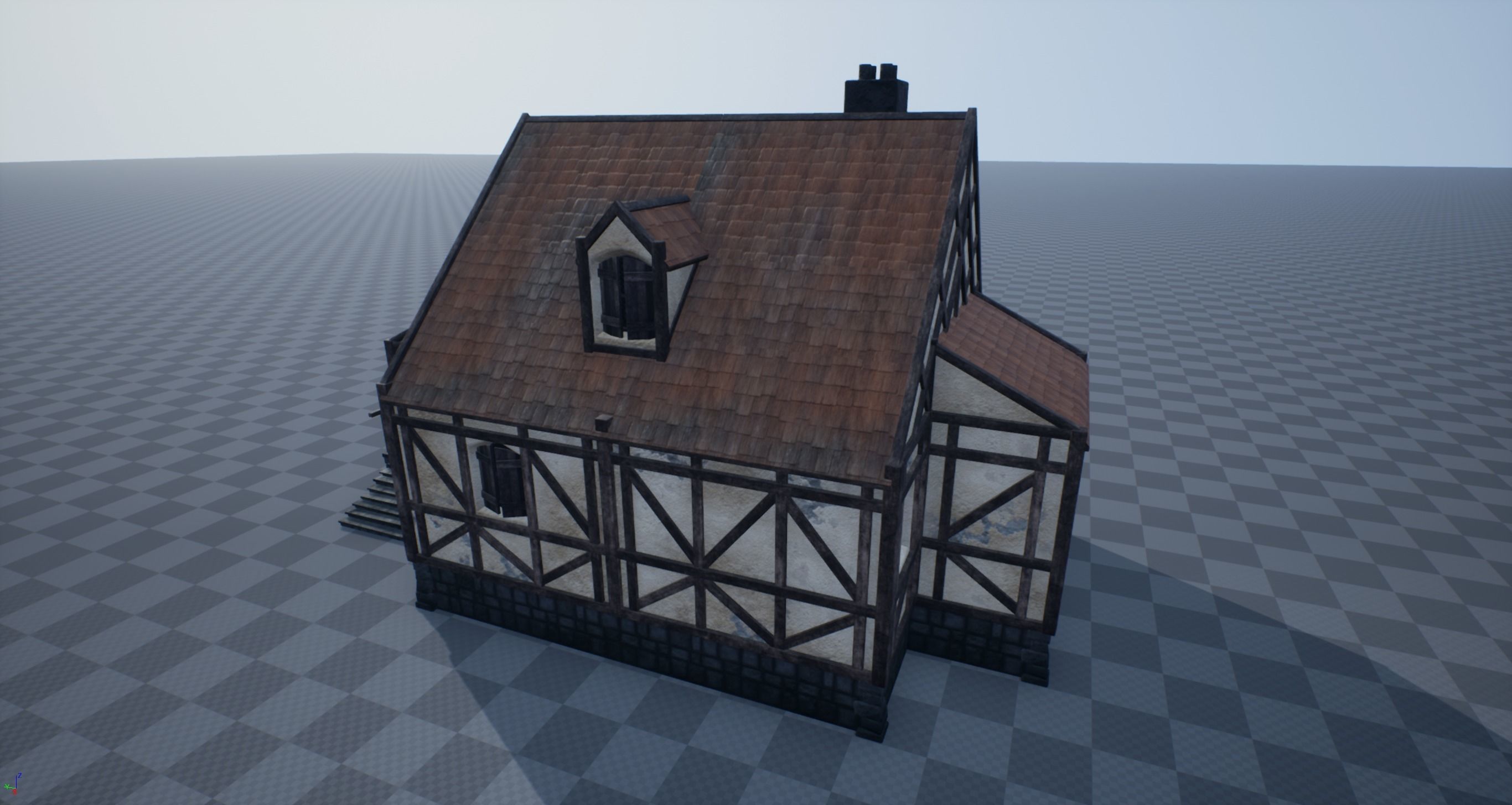 Medieval House 07 Low-poly 3D model_1