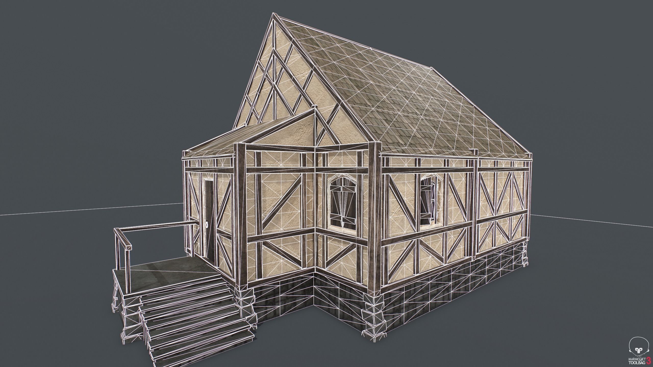 Medieval Houses PACK PBR Low-poly 3D model_24