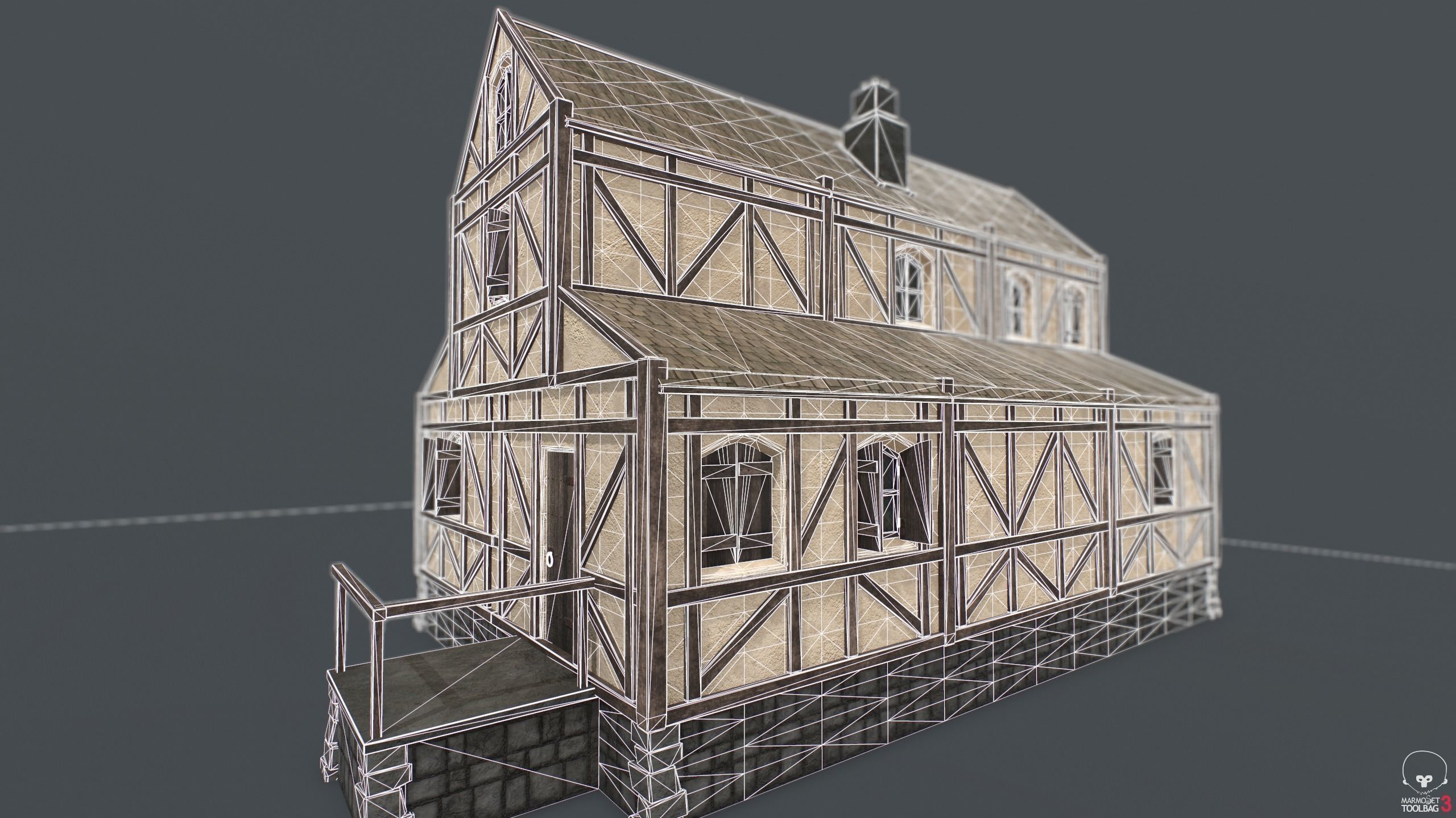 Medieval Houses PACK PBR Low-poly 3D model_18