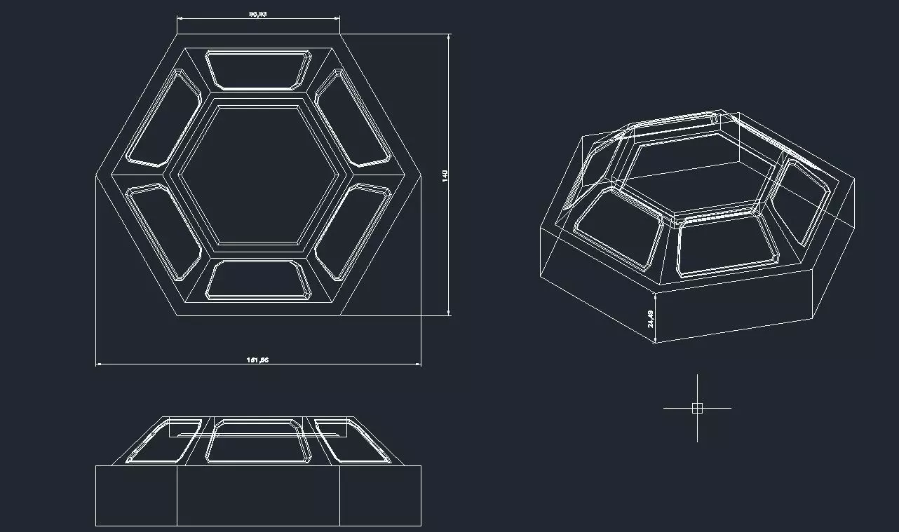tavan hexagonal shape Free 3D print model