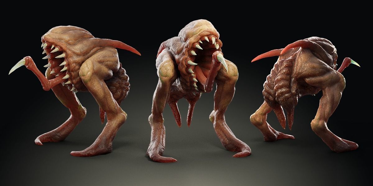 Fantastic Creature 3 Low-poly 3D model_2