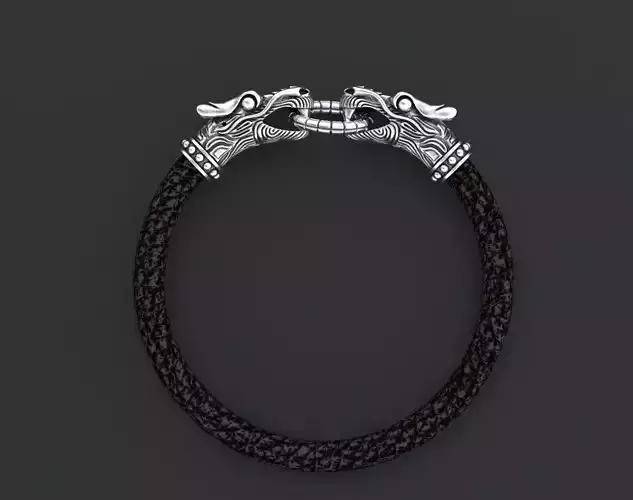Stylish dragon bracelet under the skin with a lock 338 3D print model