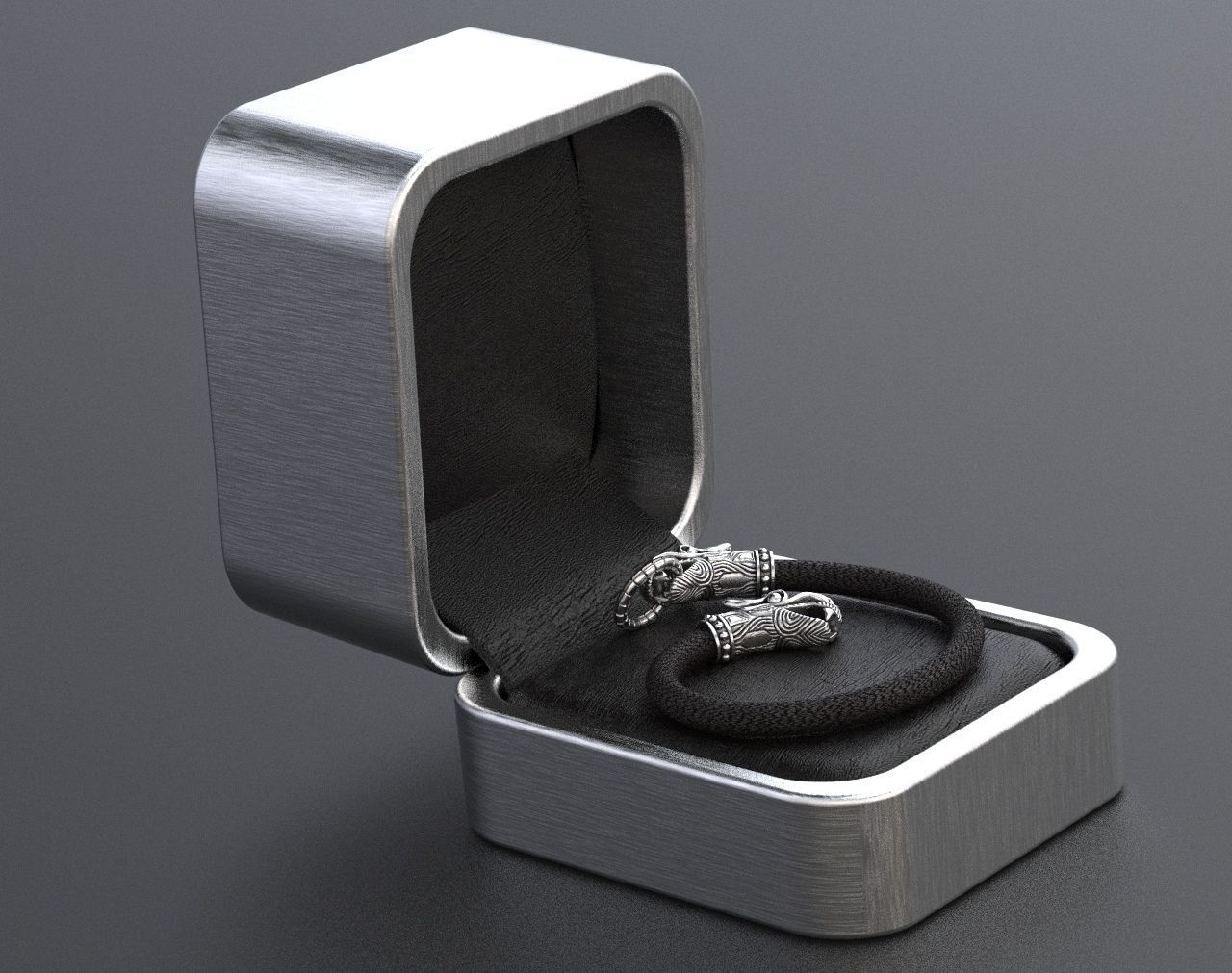 Stylish dragon bracelet under the skin with a lock 338 3D print model_7