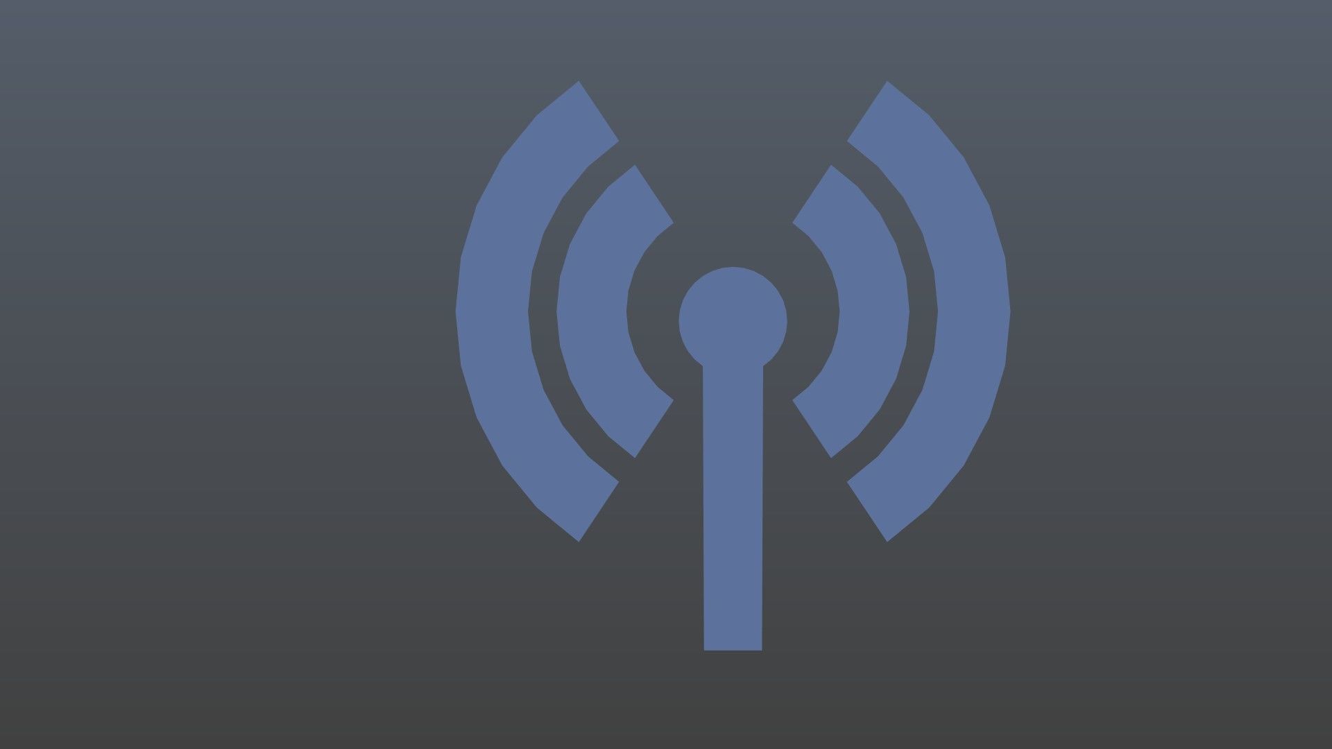 Low poly network symbol Low-poly 3D model_11