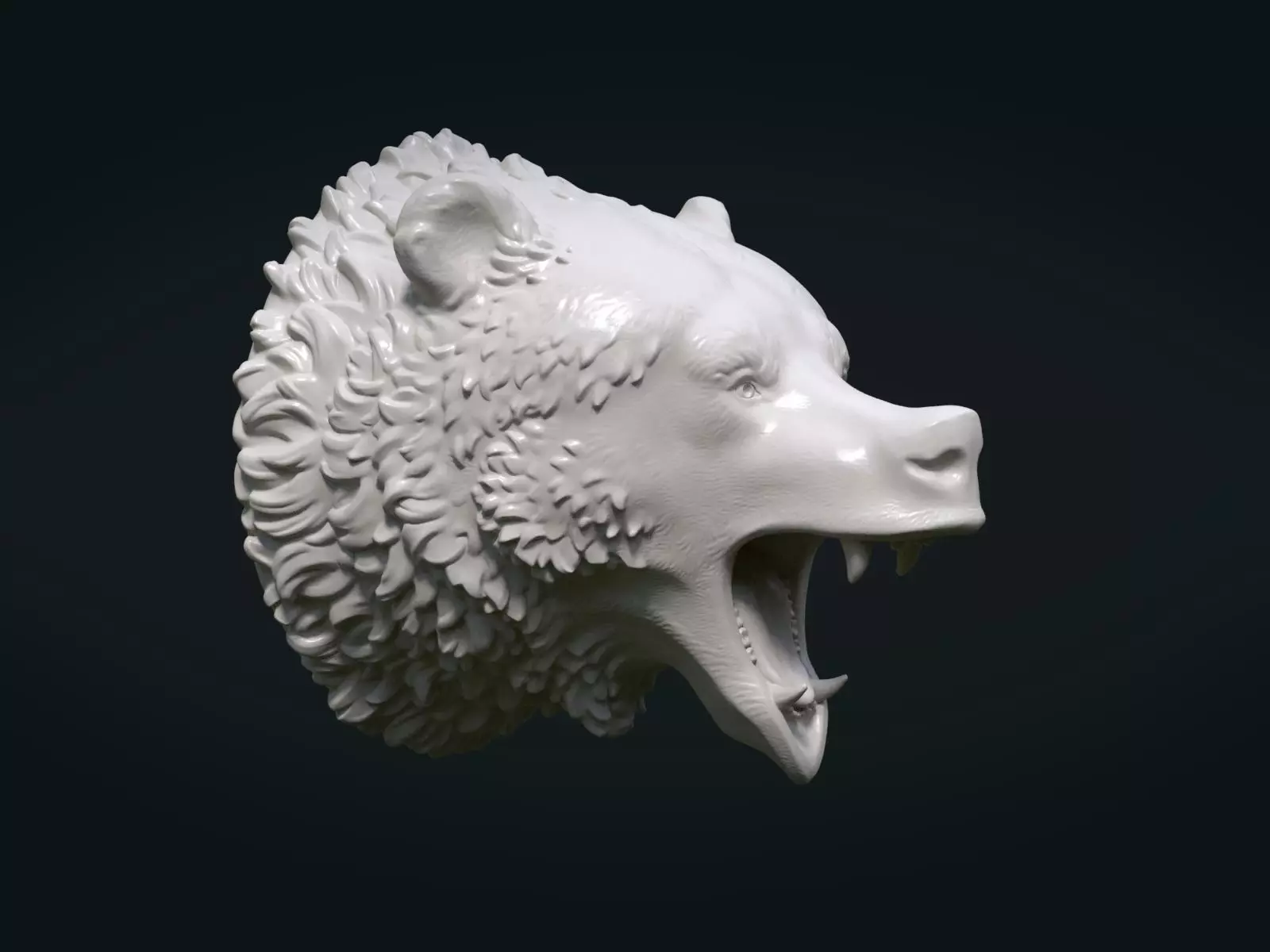 Bear head 3D print model