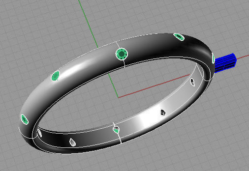 Jewelry Tiffany ETOILE wedding ring Small width mans size 21mm 3D print model_4