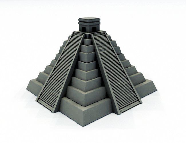 Mayan Pyramid 3D print model_1