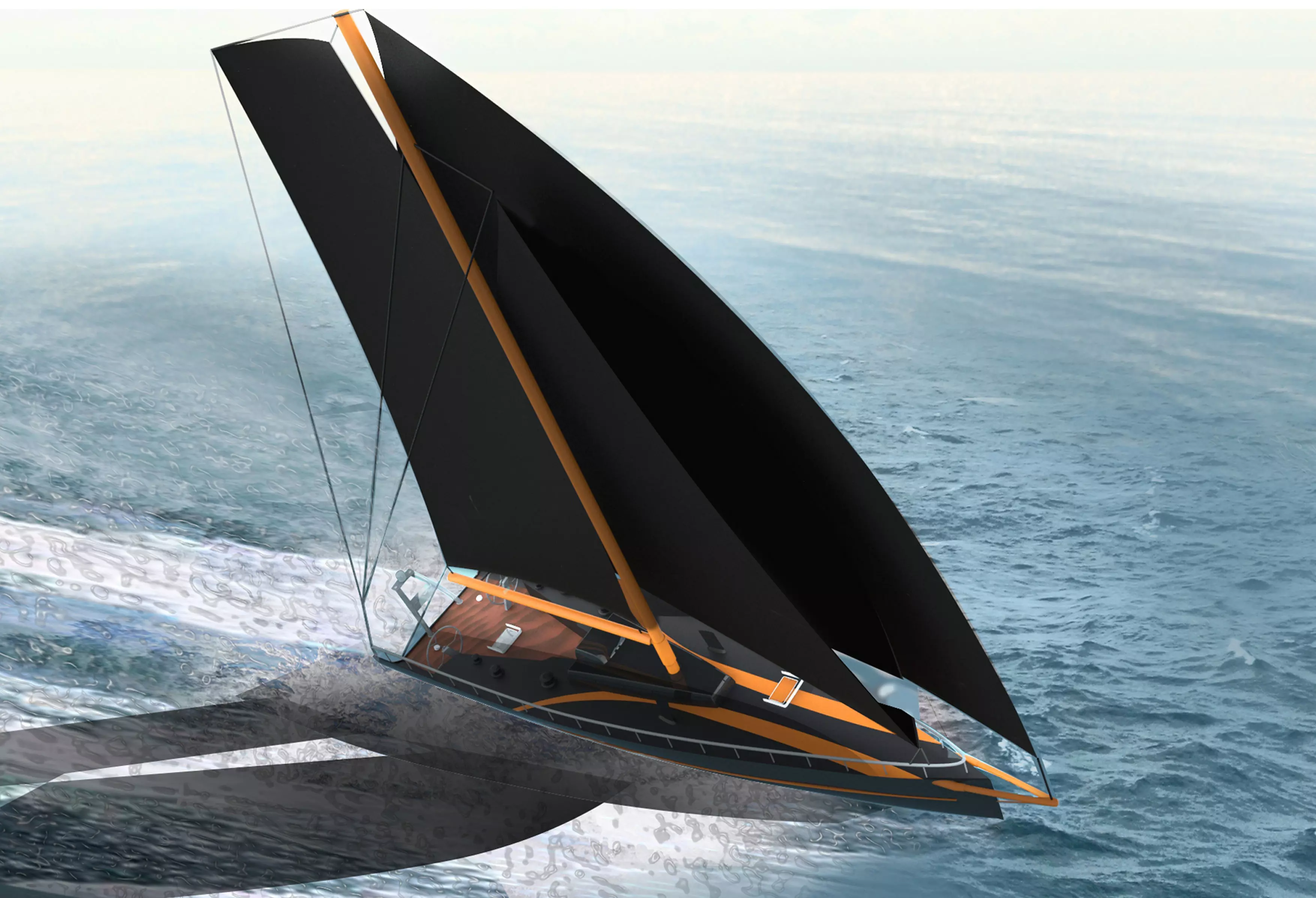 Racing Yacht 3D model_0
