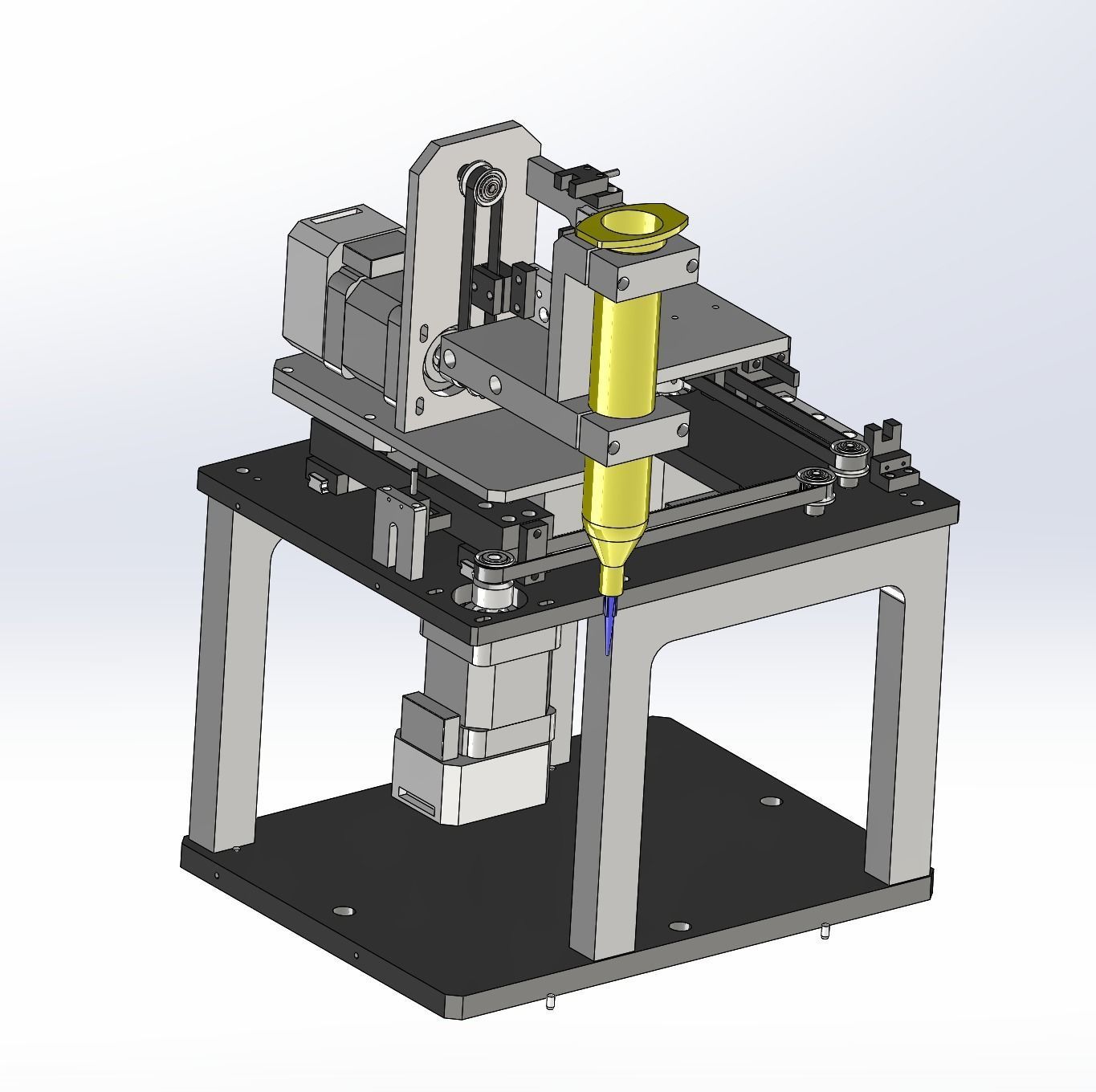 Three axis belt mechanism 3D model_1