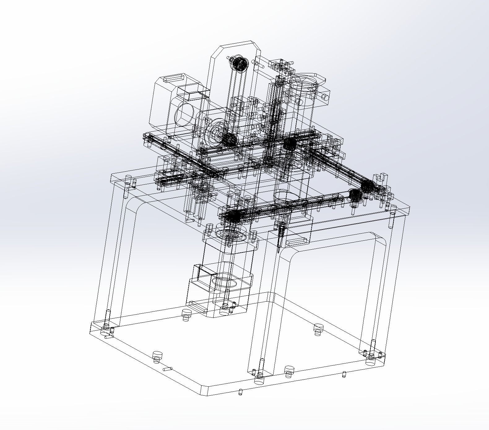 Three axis belt mechanism 3D model_7