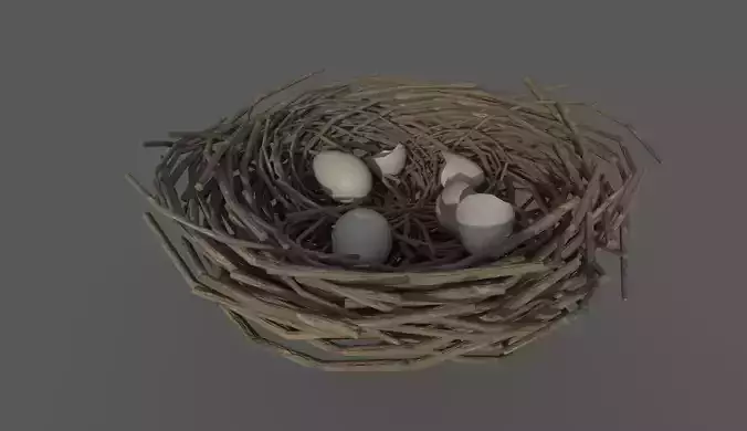 Bird Nest low Poly Low-poly 3D model Bird Nest low Poly Low-poly 3D model