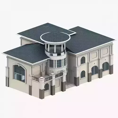 Villa building with roof