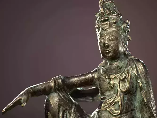 Budha Bronze statue01