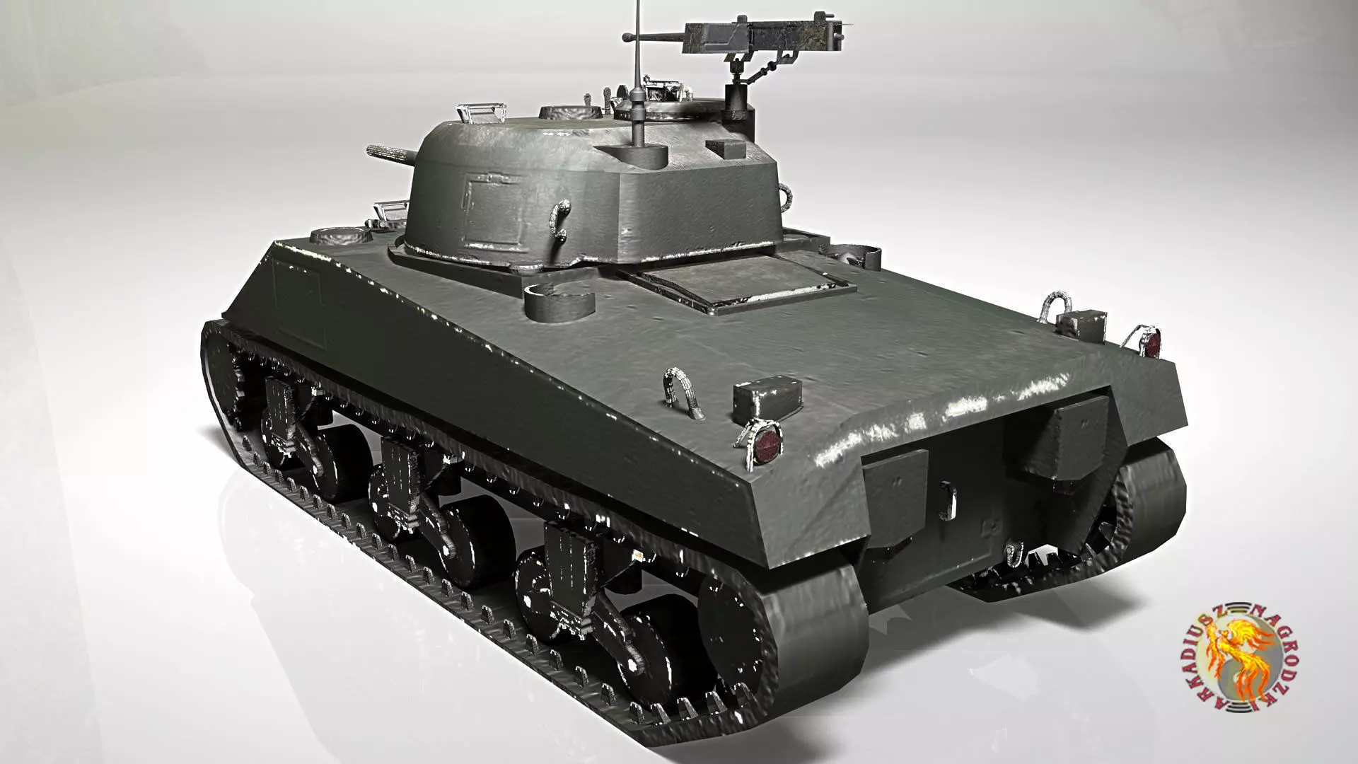 sherman m4 Low-poly 3D model