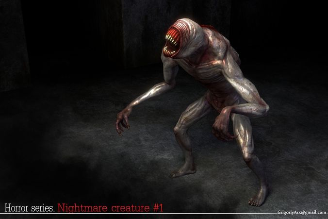 Nightmare Creature 1 Low-poly 3D model
