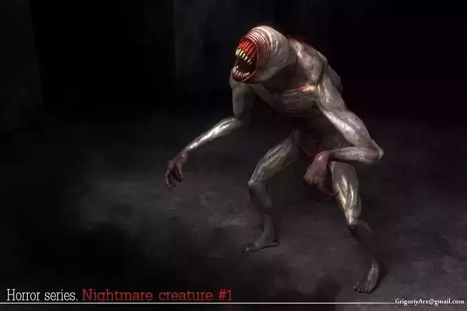 Nightmare Creature 1 Low-poly 3D model