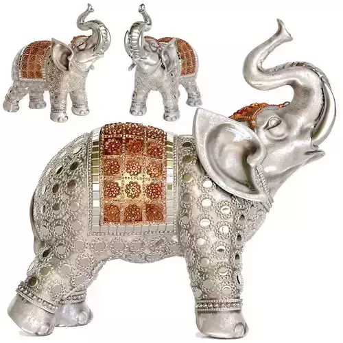 Elephant silver figurine