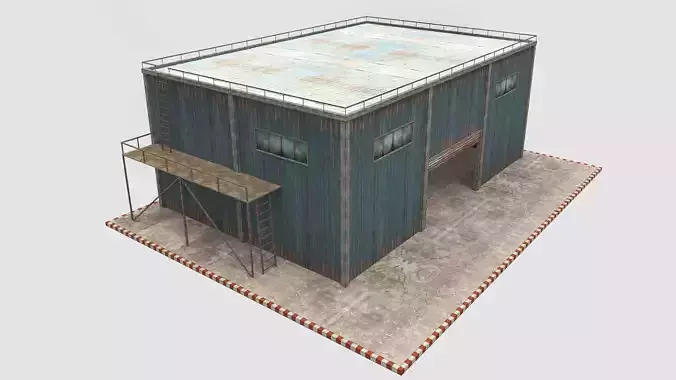 3D Industrial Building - Hangar