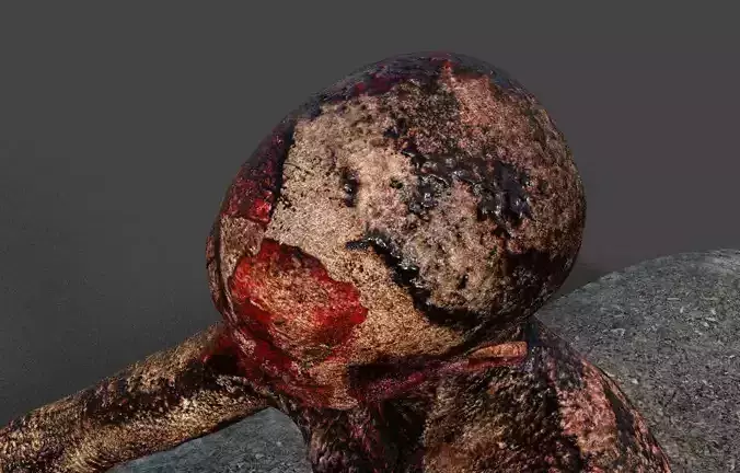 Zombies-v-1 zombie on rock