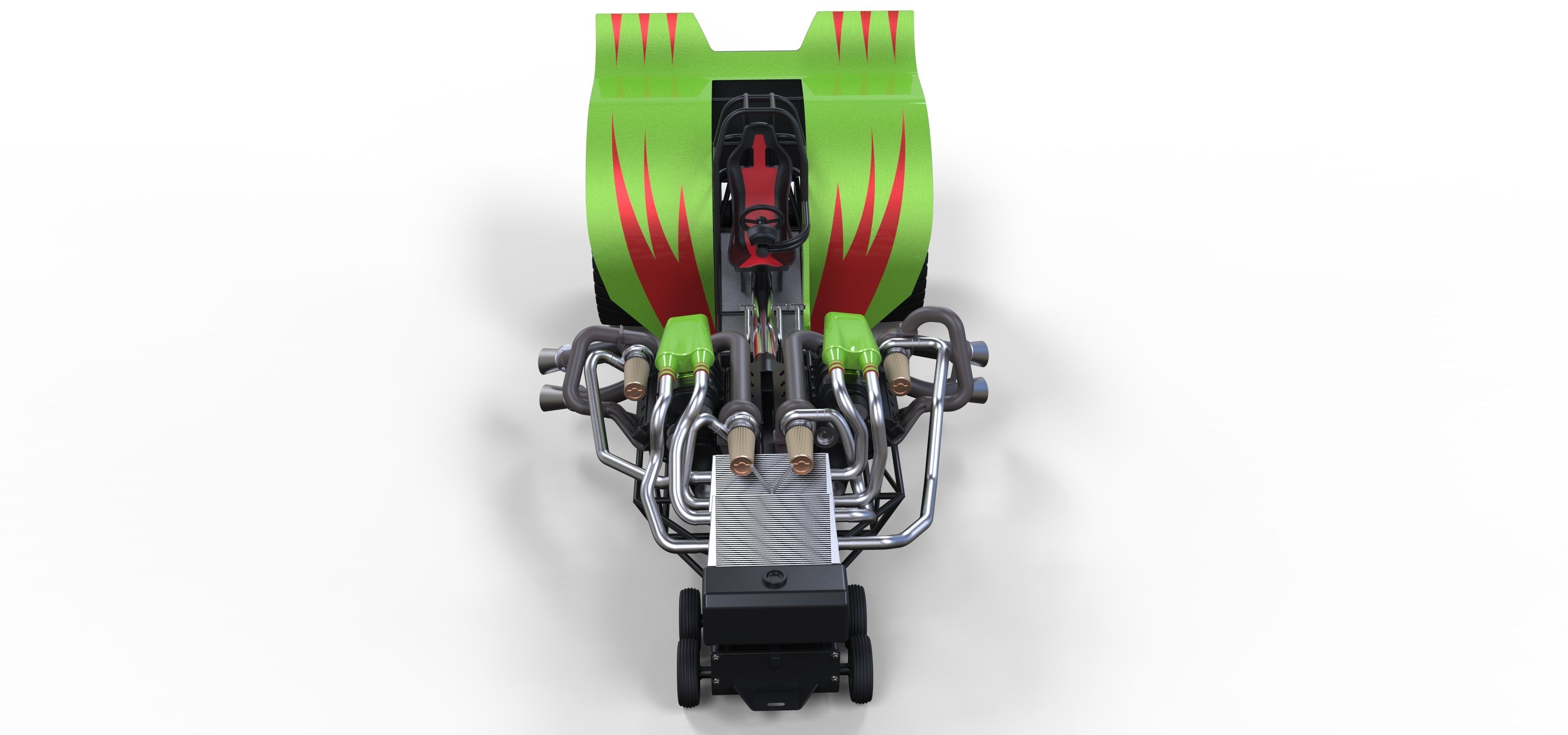 Twin-engined pulling tractor 2 3D model_4