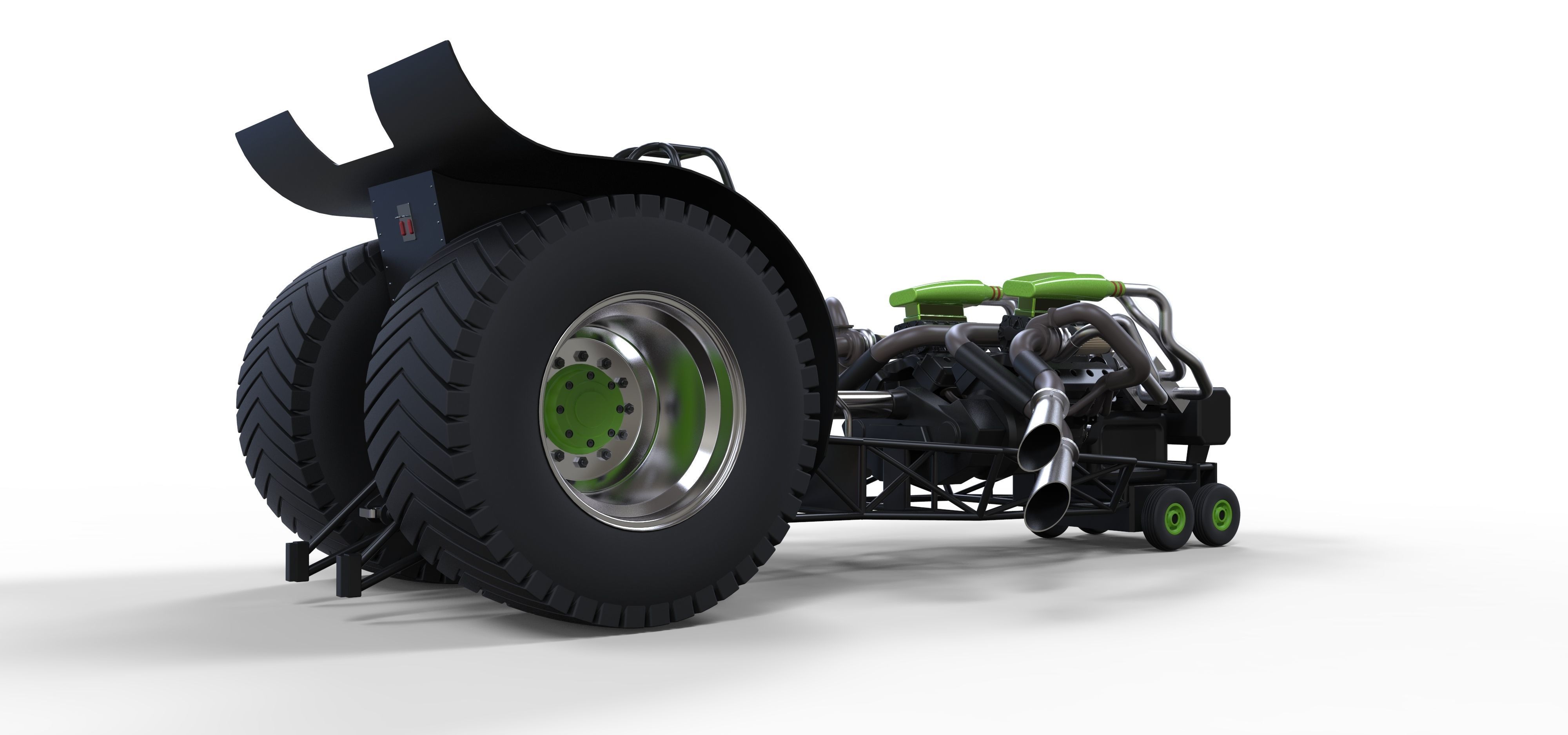 Twin-engined pulling tractor 2 3D model_11