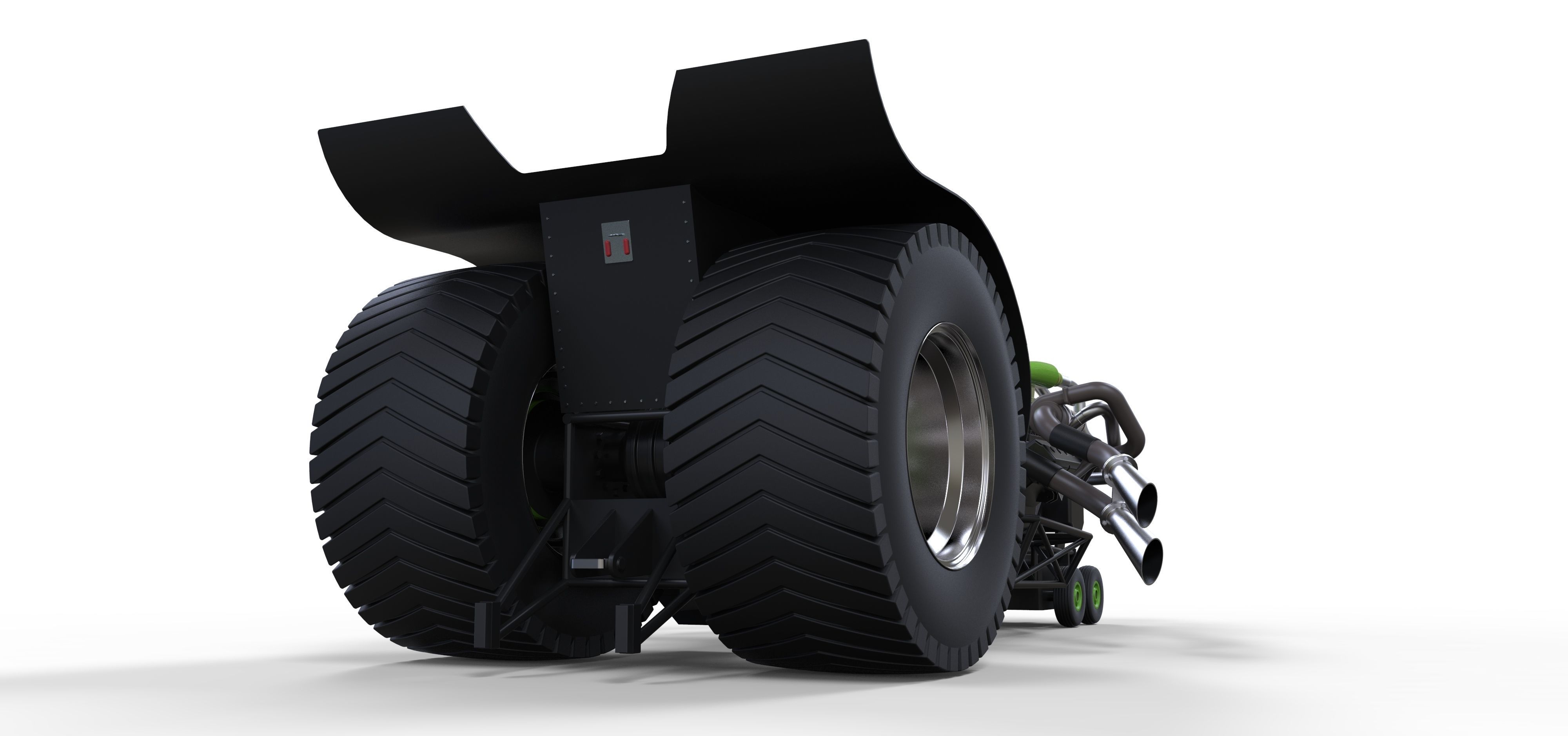 Twin-engined pulling tractor 2 3D model_13