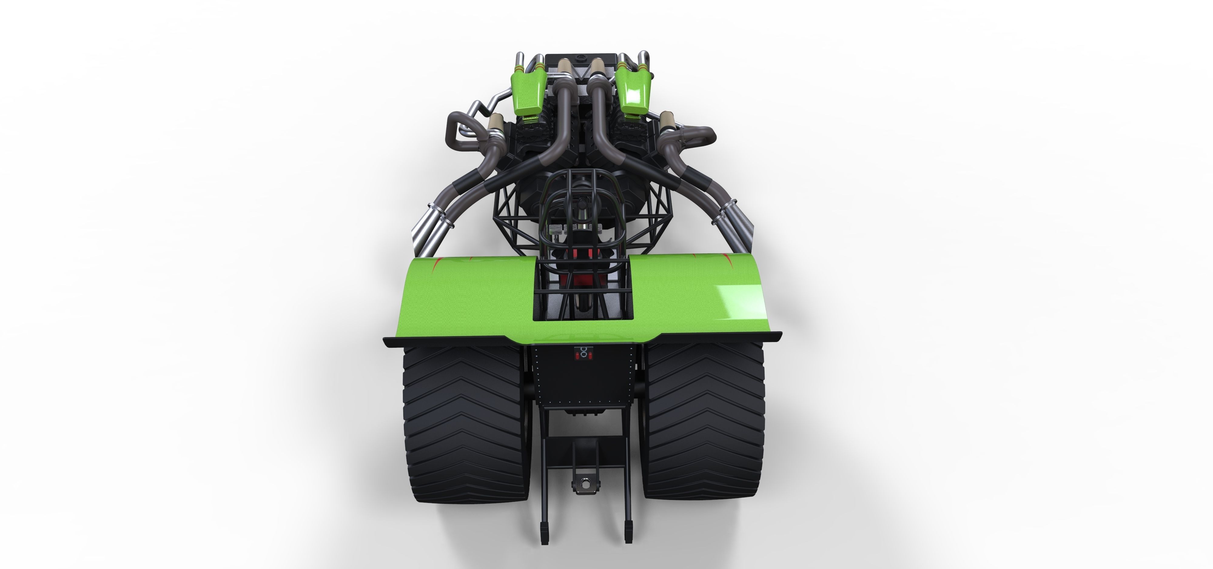 Twin-engined pulling tractor 2 3D model_14