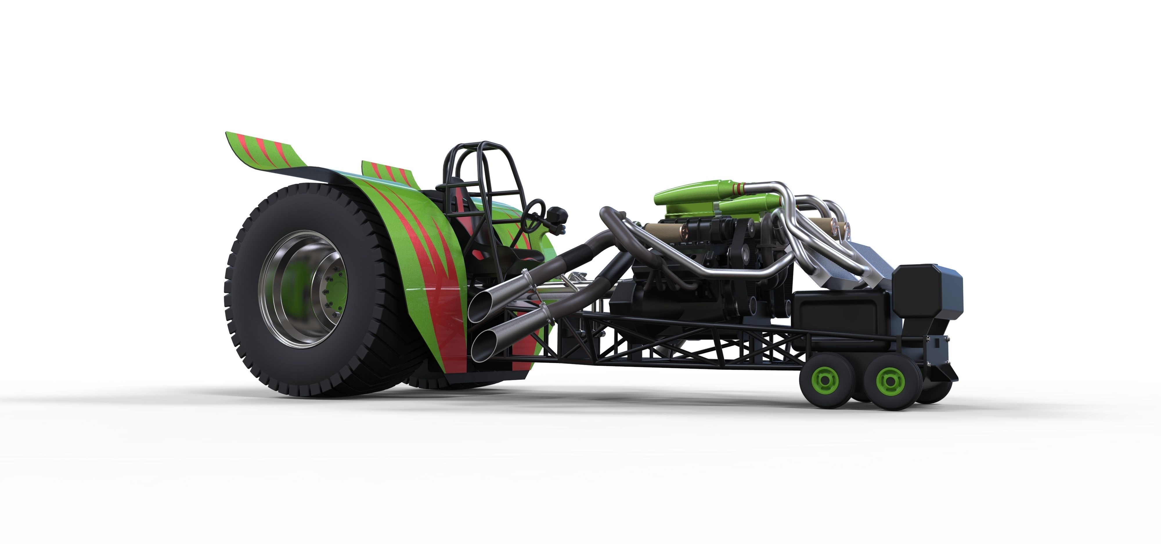 Twin-engined pulling tractor 2 3D model_1